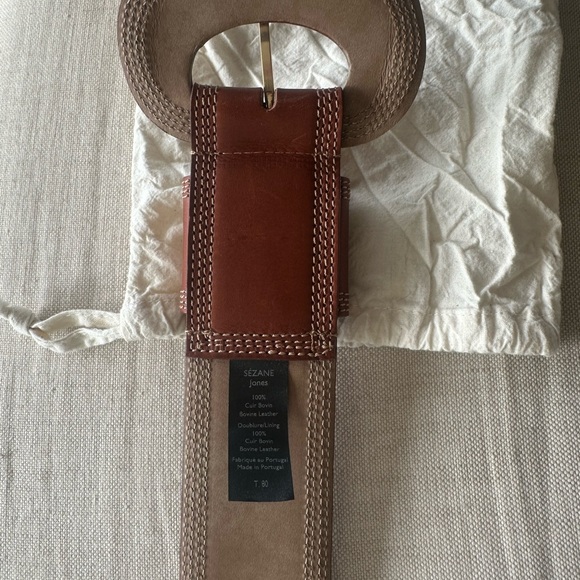 Sezane Cowhide Leather Jones Belt - Picture 6 of 11